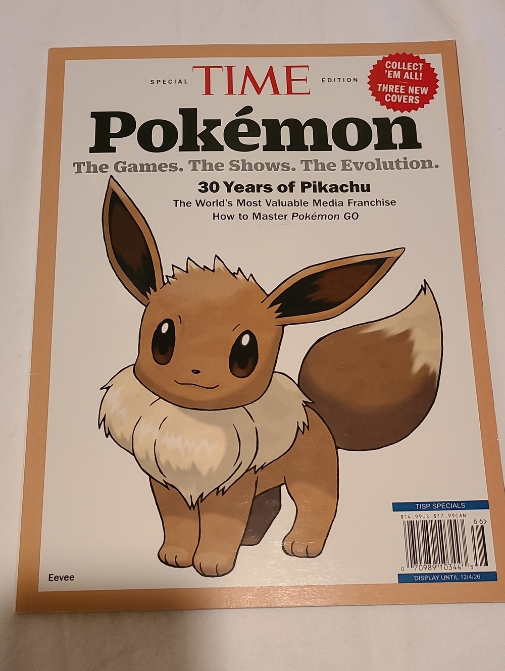 Time Pokemon 30 Years of Pikachu, Magazine 2026, Eevee NWT